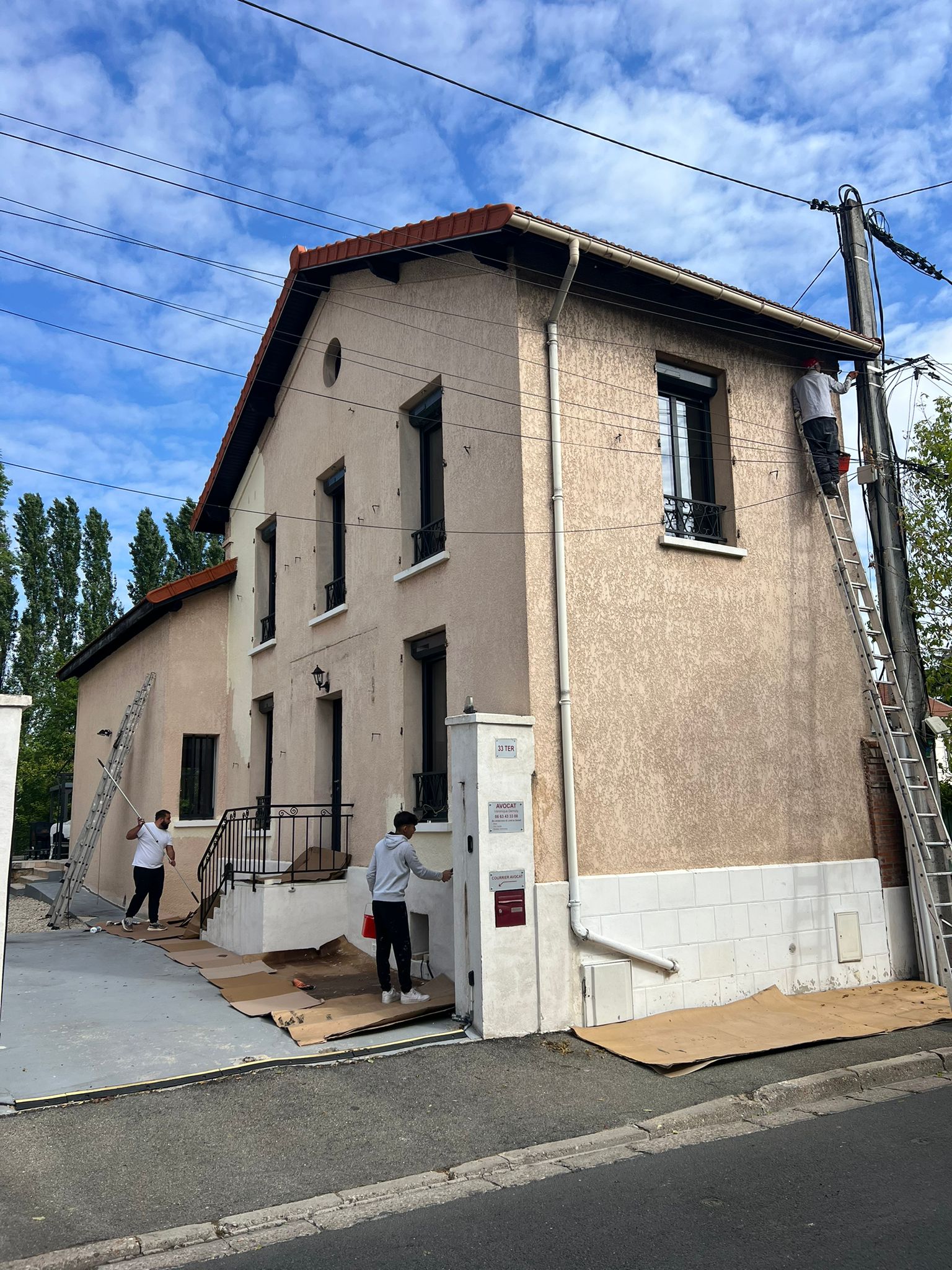 Travaux Avant - Ravalement façade Avant/Après